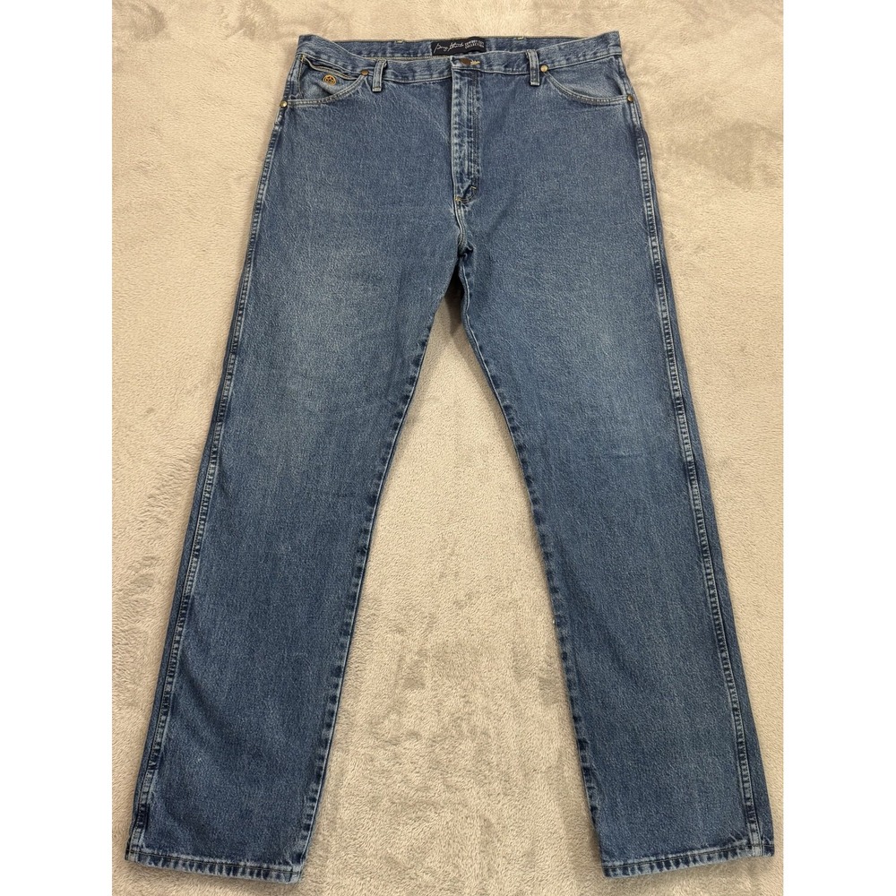 Wrangler George Strait Cowboy Cut Jeans Mens 40x34 Blue Denim 13MGSHD Straight